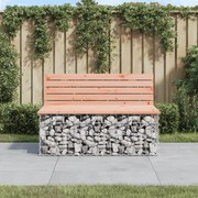 vidaXL Banco jardim design gabião 103x70x65 cm madeira douglas maciça