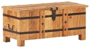 vidaXL Baú 90x40x40 cm madeira de acácia maciça