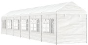 Tenda de Eventos com telhado 13,38x2,28x2,69 m polietileno branco