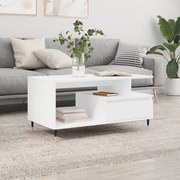 vidaXL Mesa de centro 90x49x45 cm derivados de madeira branco
