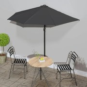 vidaXL Guarda-sol varanda alumínio 270x144cm antracite semicircular