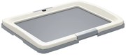 PawHut Tabuleiro para Resguardos de Cães Sanita para Cães com Bandeja para Treino em Exterior e Interior 63x48,5x6 cm Cinza