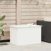 vidaXL Caixa de Armazenamento Externa Branco 80 x 50,5 x 50 cm Aço