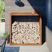 vidaXL Rack Lenha 100x40x100 cm aço resistente às intempéries