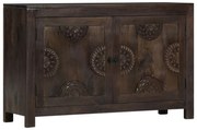 vidaXL Aparador design esculpido 110x35x70 cm madeira mangueira maciça