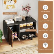 Gaiola de metal dobrável para cães de 96 cm/120 cm, resistente, com rodízios rolantes com trava - P