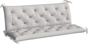 Outsunny Almofada para Banco de Jardim com Encosto Enchimento Espesso e Fitas de Fixação para Interior e Exterior 150x98x8 cm Cinza | Aosom Portugal