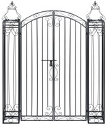 vidaXL Portão de jardim ornamental 122x20,5x160 cm ferro forjado