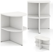 Organizador de baú moderno com prateleiras abertas - branco