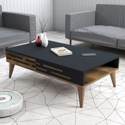Mesa de Centro Valensiya – Nogueira e Antracite – 105x60x34,6 cm