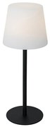 Candeeiro de mesa preto recarregável com LED e dimmer IP54 - Jude
