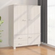 vidaXL Roupeiro HAMAR 99x45x137 cm pinho maciço branco