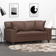 vidaXL Almofadas decorativas 2 pcs 40x40 cm couro artificial castanho