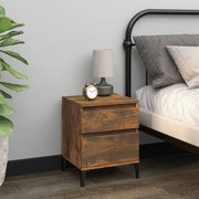 vidaXL Mesa de cabeceira 40x35x50 cm cor carvalho fumado