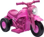AIYAPLAY Moto Elétrica Infantil 2-5 Anos 3 Rodas 6 V Bolhas Luzes e Sons 80x36x43,5 cm Rosa | Aosom Portugal