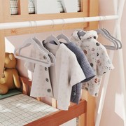 Conjunto de 30 cabides para roupa infantil com ganchos giratórios de 360° cinzento