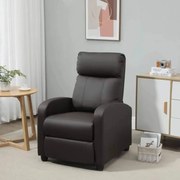 Poltrona Relax Livery Reclinável com 2 Zonas de Massagens - Marrom - D
