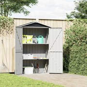 vidaXL Abrigo de jardim 116x45x175 cm aço galvanizado antracite