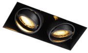 LED Foco embutido inteligente preto sem moldura 2-luzes incl. Wifi GU10 - Oneon Honey Moderno