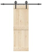 vidaXL Kit de ferragens para porta deslizante 183 cm aço preto