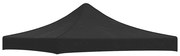 vidaXL Teto para tenda de festas 3x3 m 270 g/m² preto