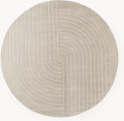 Tapete redondo de lã artesanal Mason
