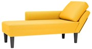 vidaXL Chaise lounge com almofada tecido corduroy amarela claro