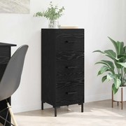 vidaXL Buffet Carvalho Preto 34,5 x 34 x 90 cm Madeira processada