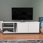 Móvel TV Stand Primrose – Preto e Branco – 160 cm x 35,3 cm x 50,8 cm