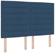 Cama Box Azul com Colchão 160x200 cm Tecido