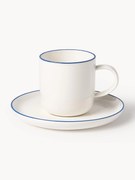 Chávenas de café em porcelana com pires Facile, conjunto de 2