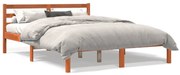 VidaXL Cama sem colchão 140x190 cm pinho maciço castanho-mel