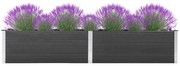 vidaXL Canteiro elevado de jardim 200x50x54 cm WPC cinzento