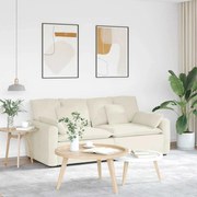 vidaXL Sofá modular com almofadas creme