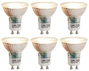 Conjunto de 6 lâmpadas LED GU10 de 3 etapas de dimerização para aquecer 6W 450 lm 2000K - 2700K