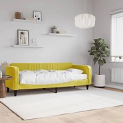 vidaXL Sofá-cama com colchão 80x200 cm veludo amarelo