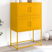 vidaXL Aparador 68,5x38,5x107 cm aço amarelo mostarda