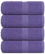 vidaXL Toalhas de rosto 4 peças FROGN Roxo 30x30 cm 100% algodão