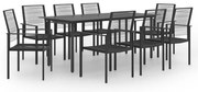 vidaXL 9 pcs conjunto de jantar para jardim