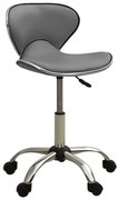 vidaXL Cadeira de escritório couro artificial cinzento