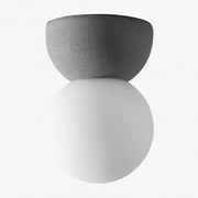 Plafon De Teto Em Cimento Com Bola De Cristal Bublik Cinzento Antracite - Sklum