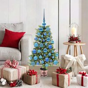 vidaXL Árvore de Natal com 150 LEDs com suporte Verde 90 cm PE