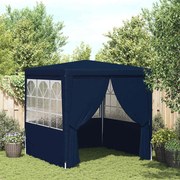 48519 vidaXL Tenda festas com paredes laterais 2,5x2,5m 90g/m² azul