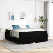 vidaXL Estrutura da Cama com colchão Preto 180 x 200 cm tecido