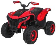 Moto 4 elétrica para crianças 12V 4x4 Fast Wheel, Controle remoto, Rodas Espuma EVA, assento couro ecológico Vermelha