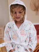 Robe personalizável para criança, Água de Rosas, Oeko Tex® rosa medio estampado