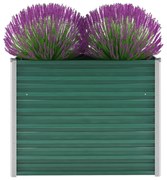 vidaXL Canteiro elevado de jardim aço galvanizado 100x40x77 cm verde