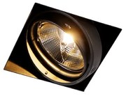 Foco embutido preto GU10 AR111 sem moldura - Oneon Moderno
