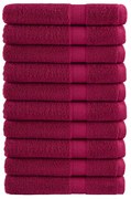 vidaXL Toalhas premium SOLUND 10 pcs 100x200 cm 600 gsm bordô