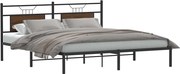 vidaXL Estrutura de cama sem colchão 183x213 cm carvalho castanho